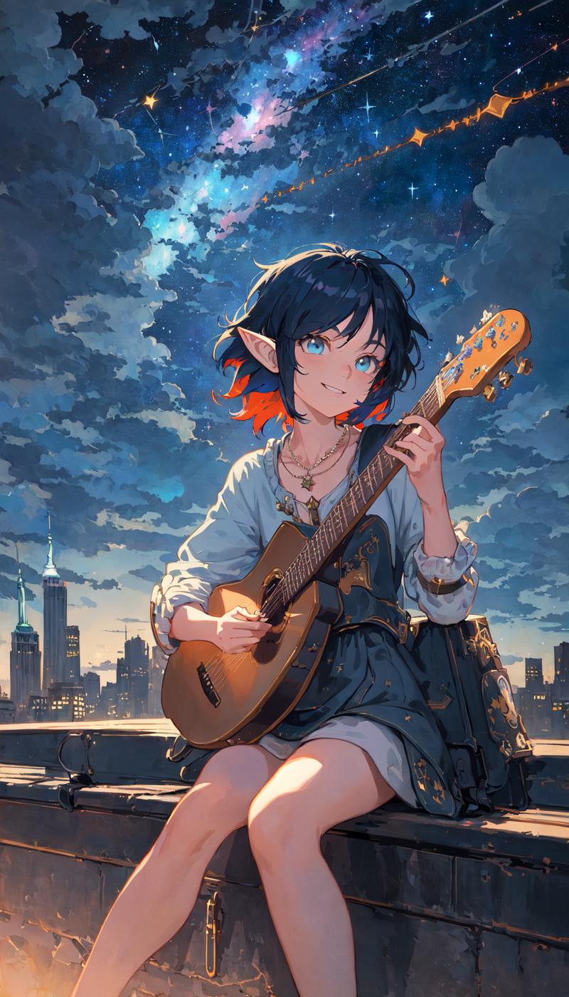 91515-261310474-best quality, masterpiece, highres, solo, cartoon illustration, the cloud elf queen busks on the streets of new york, cute, casu.png